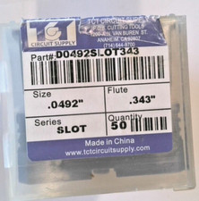 TCT REPOINTED DRILLS SLOT 1.25MM 0.0492" DIA 0.343" FLUTE LOT OF 50