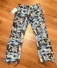NWT UFO Blue Camo Wide Leg Pants Size Small 90s Y2k Rave