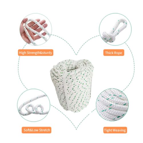 LABLT 3/8" x 100' Heavy Breaking Strength Double Braid Polyester Rope 4800Lbs - Picture 2 of 6