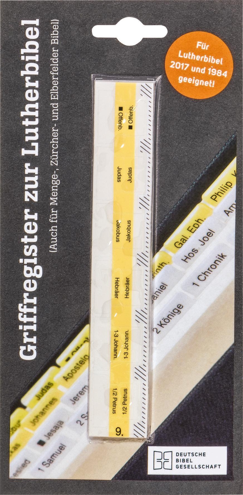 Griffregister Für Die Lutherbibel | Buch | 1 S. | Deutsch | 2011