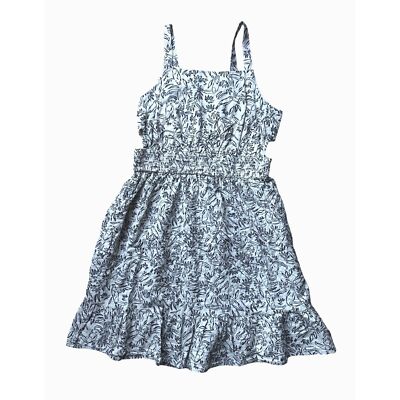 CUTE Girls Sundress - Black and Off White Toucan Print dress - Smocked Torso