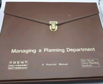Managing A Planning Department A Practical Manual Trent Polytechnic
