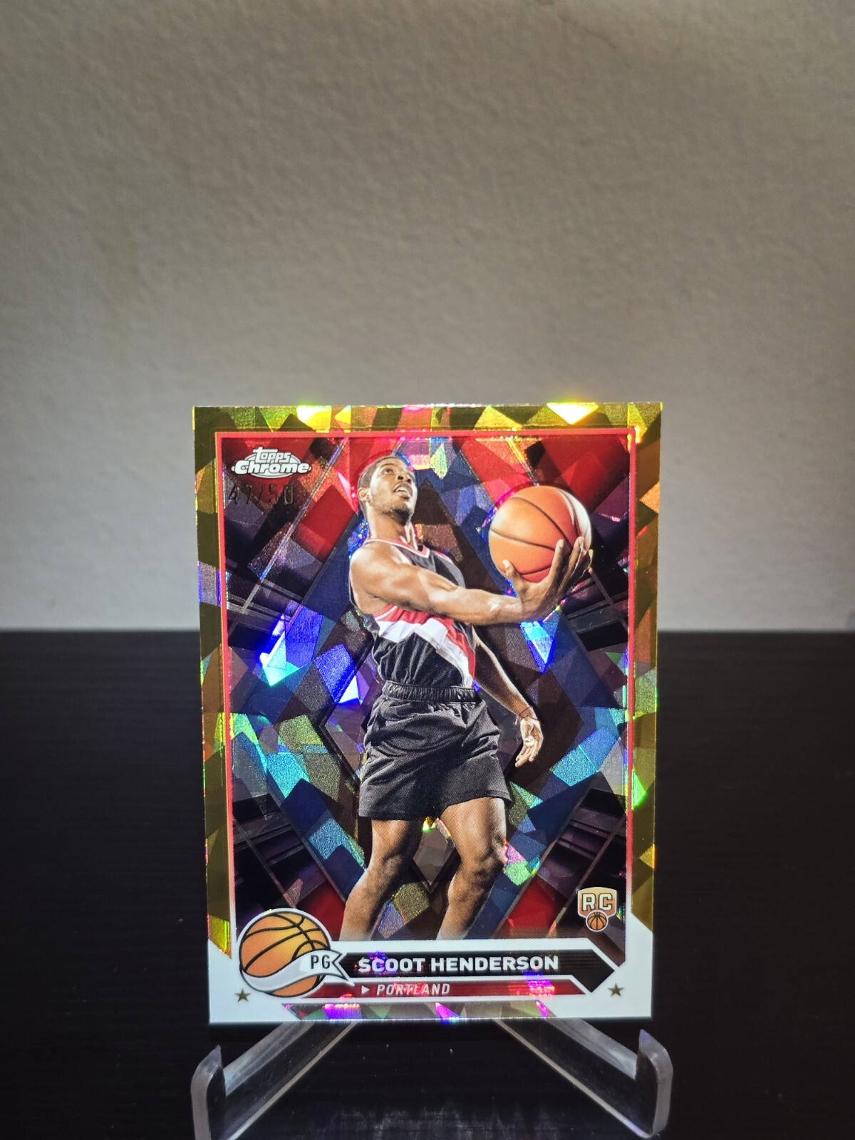 2023-24 Topps Chrome Sapphire Scoot Henderson Gold Rookie RC /50 Portland