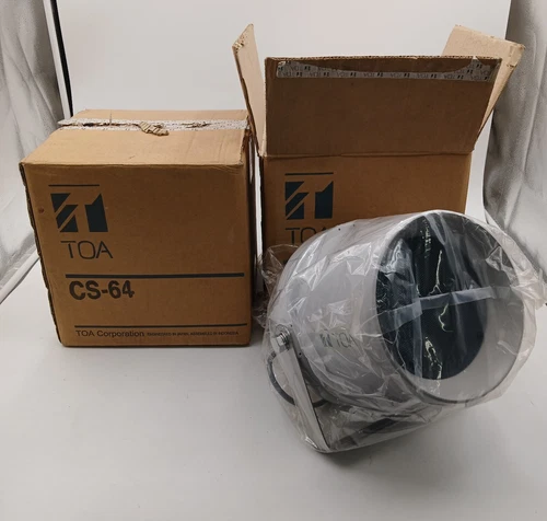*LOT OF 2* TOA CS-64 100V 6W PA Paging Speaker Wide Range Weatherproof Outdoor