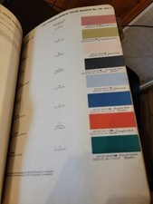 1957 DUPONT CHRYSLER IMPERIAL COLORS PAINT CHIP SWATCH SHEET BULLETIN NO 24