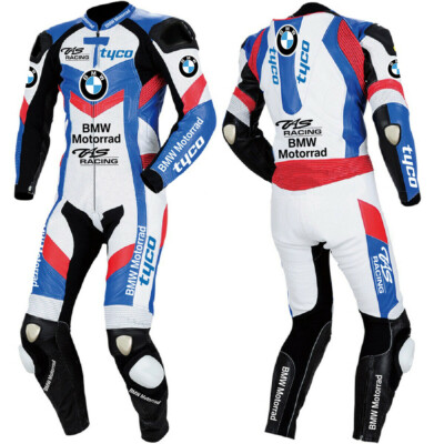 BMW Herren Biker Motorrad CE Rüstung Echtleder Wandern Rennen Jacke Anzug