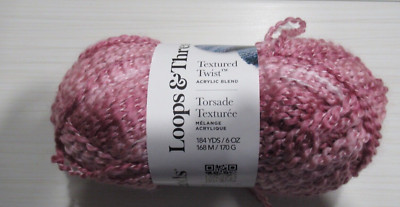 Loops & Threads Textured Twist Yarn  ROSE