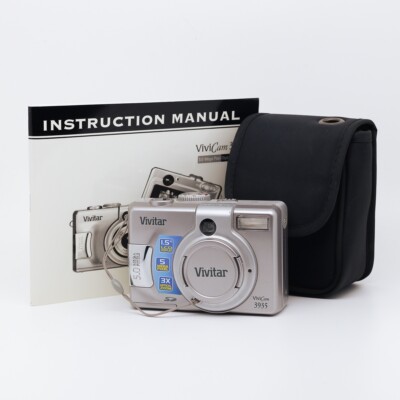 Vivitar Vivicam V3935 5MP Digital Camera 3x Optical Zoom With Case - Untested