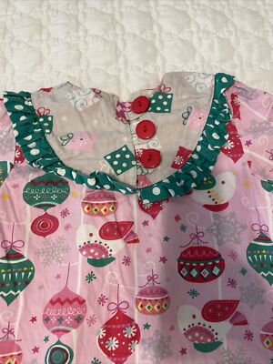 white christmas dresses Size 5 Jelly the Pug Christmas ruffle dress main image 1
