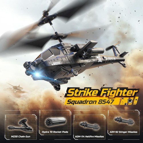 DEERC RC 2.4GHz Remote Control Helicopter, 30 Mins Flight + LEDs & Altitude hold - Picture 2 of 15