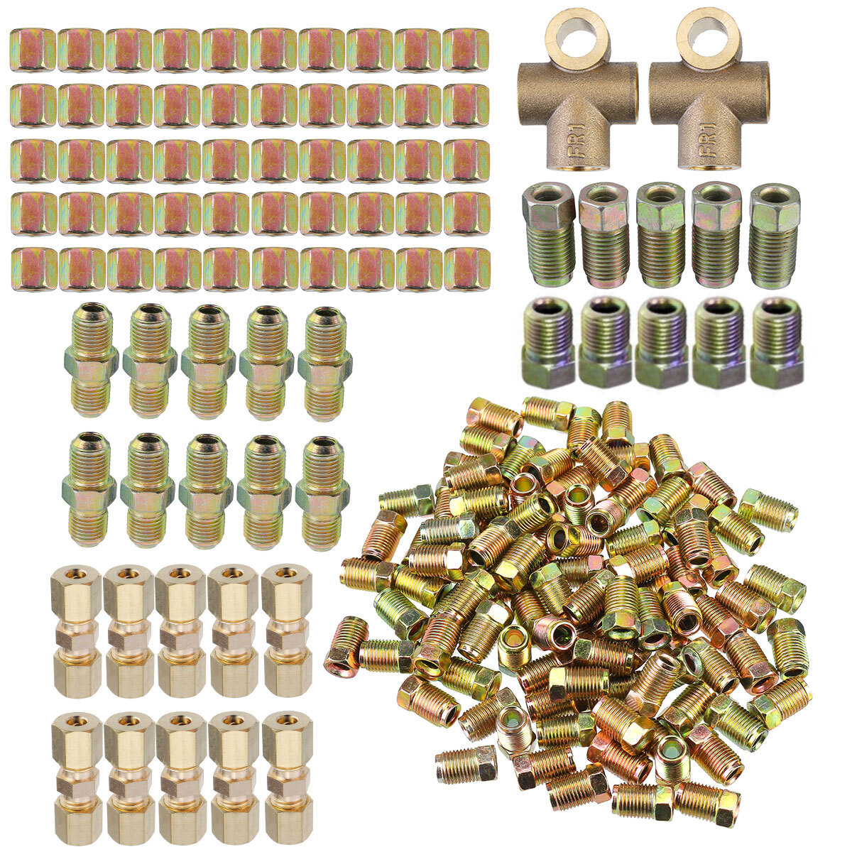 Brake Pipe Connectors Male Female Inline 3 Way 10mm x 1mm Metric x 182