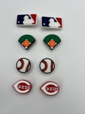 MLB Cincinnati Reds Baseball Team For Crocs Shoe Charms Jibbitz - 8 Pieces