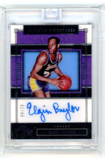2019-20 Panini One And One First-Team Signatures FT-EBY Elgin Baylor No 61 of 99