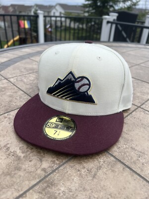 7 7/8 - Hat Club Exclusive Colorado Rockies Two Tone Off White Red New Era Cap