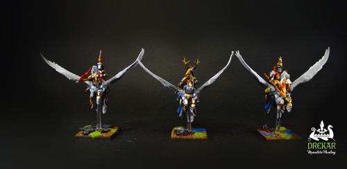 Pegasus Knights Bretonnia Old world ** COMMISSION ** painting - Picture 3 of 9