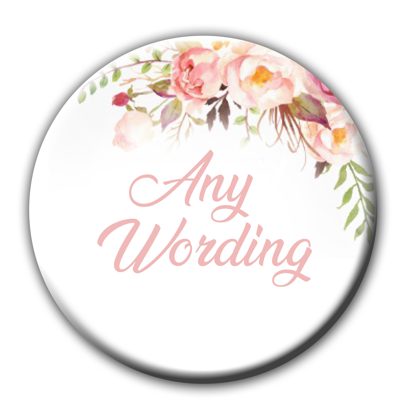 Peach Rose Hen, Birthday, Teacher, Badge, Magnet, Mirror Gift 5for4 BB417