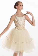 Dance Costume XL Child Ivory Weissman 17794 Ballet Pointe YAGP Sequin Tutu