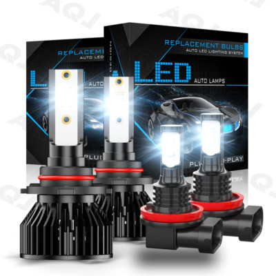 For Lincoln MKX 2011-2015 - LED Headlight High Low Beam + Fog Light Bulbs 4X C9L