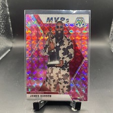 2019-20 Mosaic Pink Camo Prizm #296 MVPs James Harden NBA Basketball Card