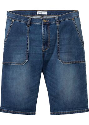 Neu Regular Fit Multi-Stretch-Jeans-Bermuda Gr. 44 Blue Stone Herren-Shorts Hose