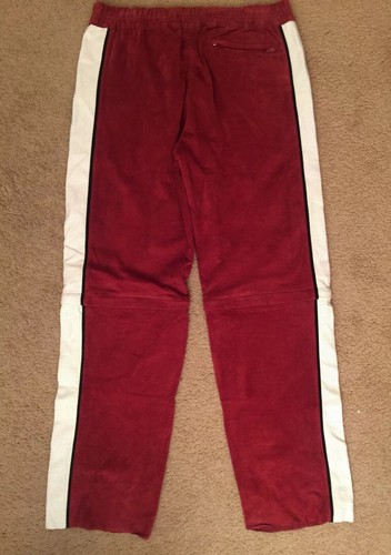 Wilson Football Leather Track Pants Zip Off Shorts Size Large - Picture 7 of 8