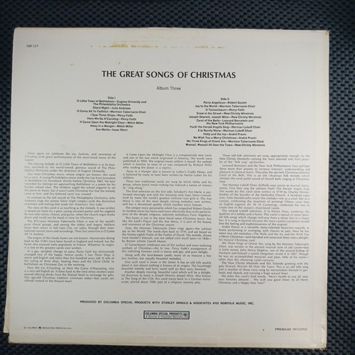 The Great Songs Of Christmas, Album Three (CSP 117 XTV 88657) - Imagen 2 de 4