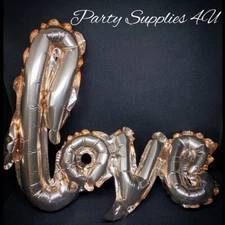 Small Love Air-Filled/Helium Foil Balloon/Rose Gold/Valentines Day/Gift/Party