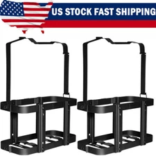 2pc 5.28 Gallons/ 20L Jerry Can Holder Kits Bracket Mount Gas Rack Oil Tank Fuel