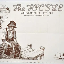 1950s The Fo'c'sle Restaurant Sakonnet Point Pt Little Compton Rhode Island