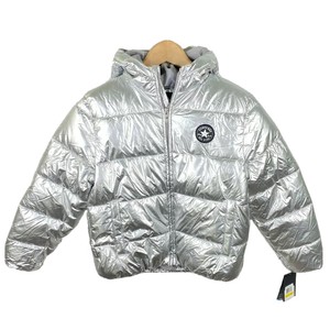 silver puffa coat