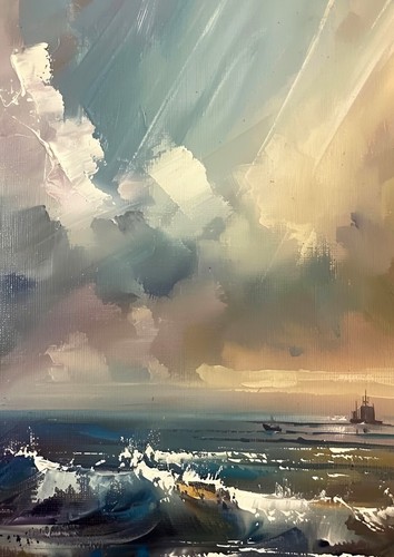 Dramatic Ocean Waves, Prints on Matte Paper | Coastal Seascape Oil Painting - Picture 27 of 27