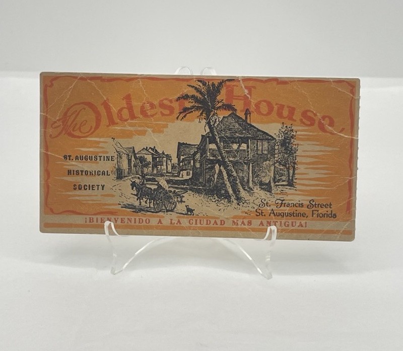 c1930 Oldest House In America - St Augustine, Florida Souvenir Ticket Stub