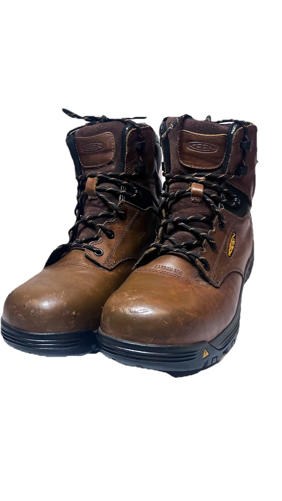 Stivali da lavoro uomo KEEN taglia 10 5EE marrone tabacco punta morbida prezzo al pubblico consigliato $194