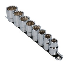 12 Drive Socket British Whitworth Bsw Imperial Sizes 8pc Shallow Set Te079
