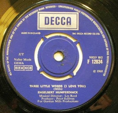 Engelbert Humperdinc - Three Little Words I Love You / Les Bicyclet - F7441z