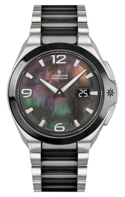 Junghans Spektrum Damen MEGA Solar Steel & Ceramic Date Womens Watch 15/1500.44