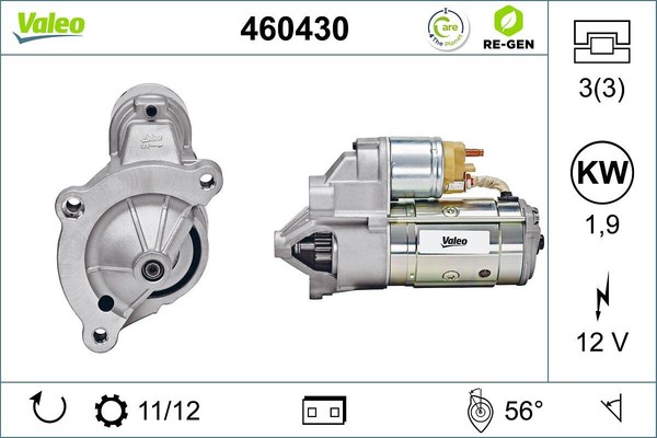 Valeo 460430 Starter FüR CitroËN DS Passend FüR Fiat Lancia Opel Peugeot-image