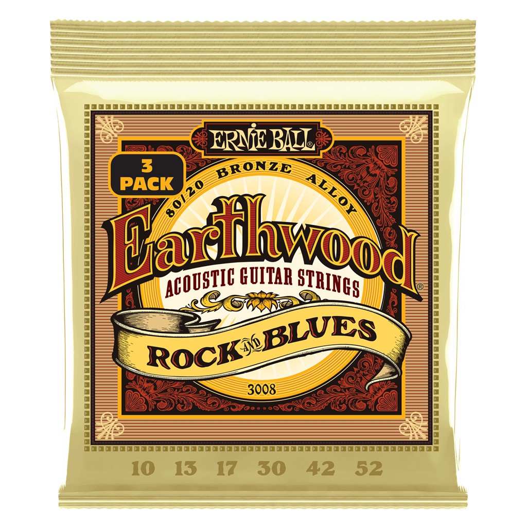 Acoustic Guitar Strings Ernie Ball Earthwood Rock And Blues X3 PACK 100% Genuine