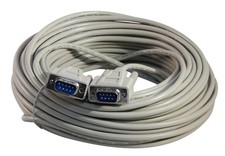 75 Foot DB9 9-Pin Serial Port Cable Male/Male RS232