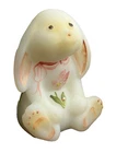Fenton Burmese Lop Eared Bunny Rabbit Custard Satin-Jewels-Textured Flowers