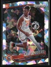 2025 Panini Prizm WNBA #131 Saniya Rivers Ice Prizms Connecticut Sun