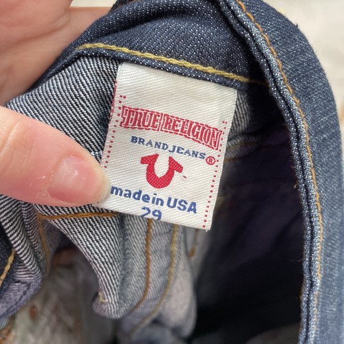 True Religion Joey Jeans Waist 29 Blue Straight Leg Y2K Rainbow Pockets BNWT - Picture 23 of 23