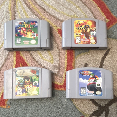 Nintendo N64 Cartridge Game Lot Super Mario 64 Wave Race 64 Blast Corps DK64