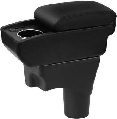 Armrest Box for Nissan March Micra 2011-2016 Double-Layer Cup Holder 6 USB Ports