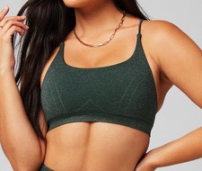 NWOT Women Fabletics Low Impact Seamless Strappy Sports Bra Everpine Sparkle XS
