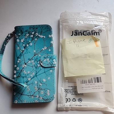 New Flip Flower Wallet Phone Case For iPhone 11 Plum Blossom Magnetic Closure 