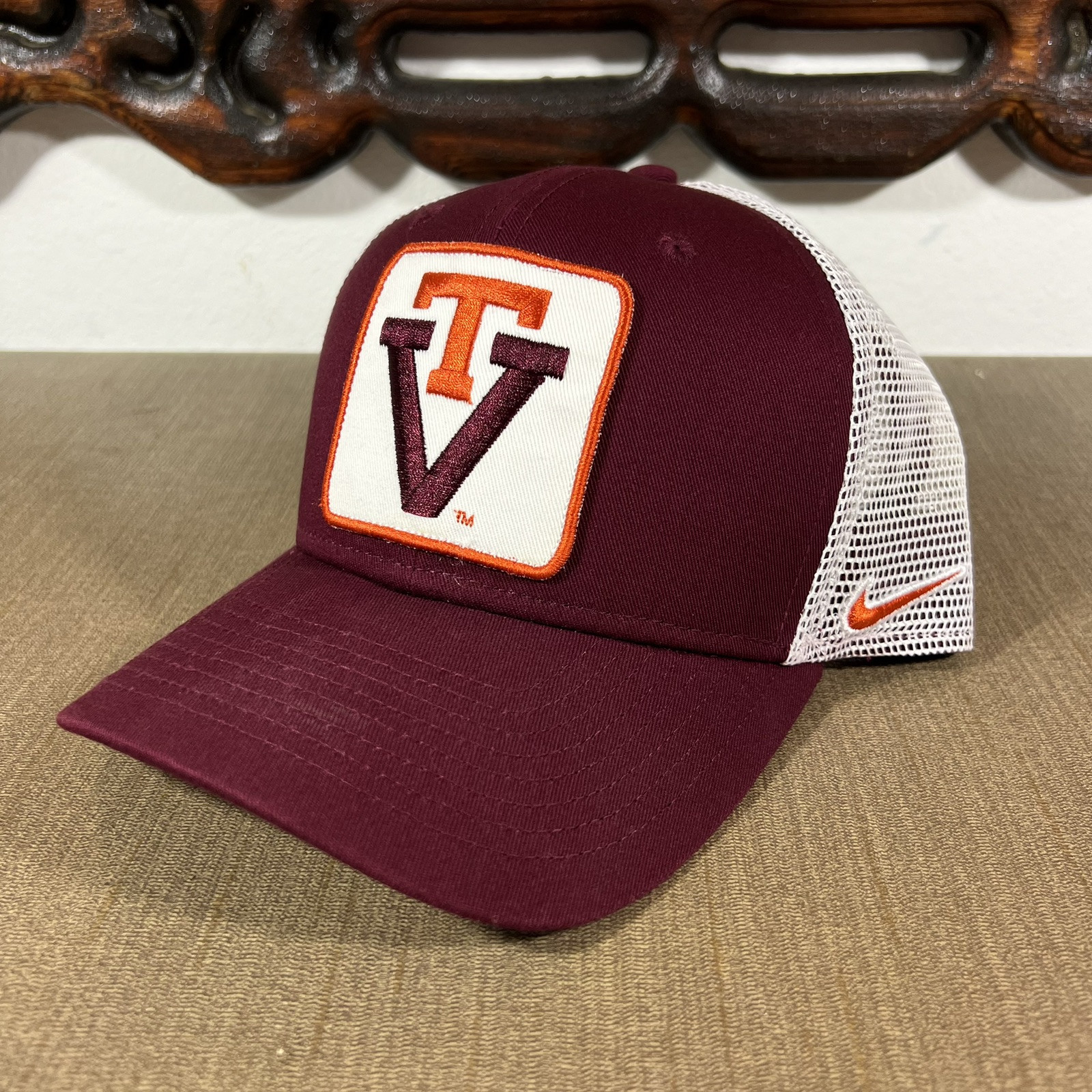 Nike Virginia Tech Hokies VT Patch Mesh Snapback Hat NCAA
