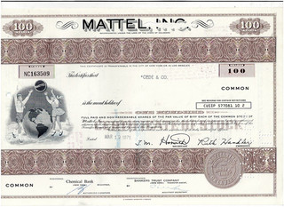 Mattel Inc. 1971 TOP brand nice piece but F see top central missing piece