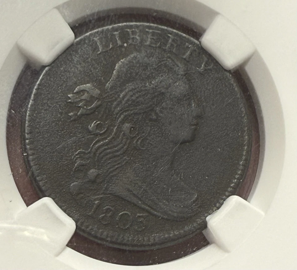 1803 1c Draped Bust Large Cent NGC VF Details Env. Damage - Image 4 of 4