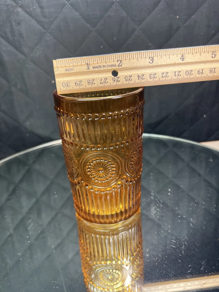 Juego de 2 vasos de vidrio ámbar The Pioneer Woman 8 oz Foto 3 de 4